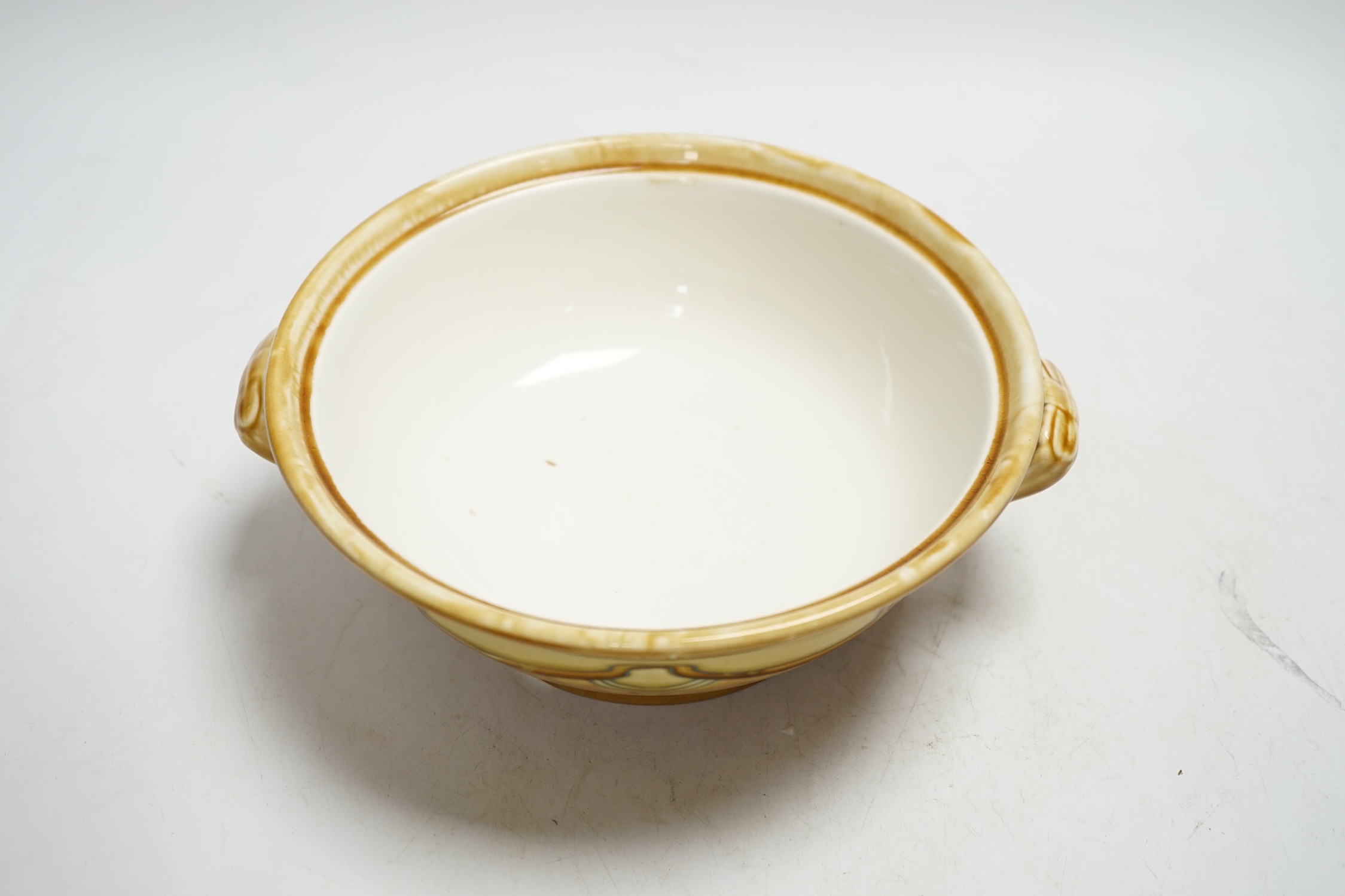 A Mintons Secessionist ware cress strainer dish, 21cm diameter